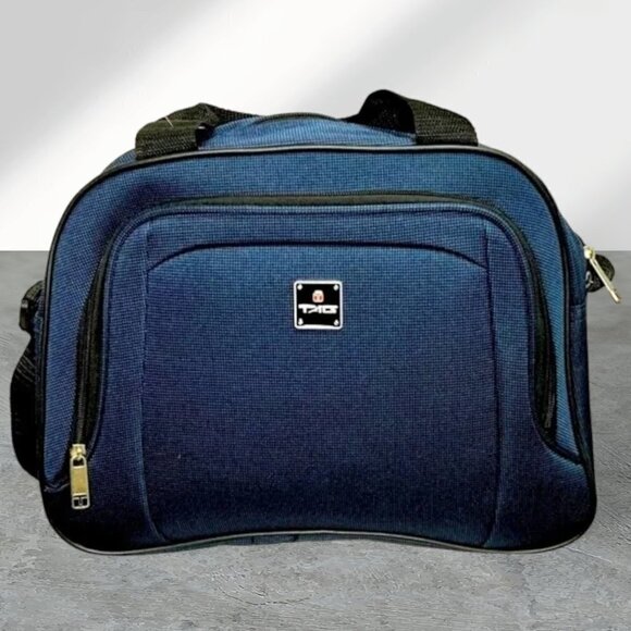 TAG Blue Carry-On Travel Tote Shoulder Bag Duffel Laptop Bag w/ Toiletry bag - Picture 2 of 10